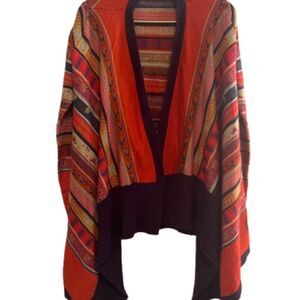 Freeway Multicolor Striped Poncho